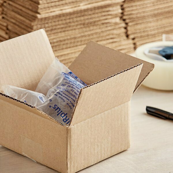 Lavex 7'' x 7'' x 4 1/2'' Kraft Corrugated RSC Shipping Box, 25PK 442BRK774A